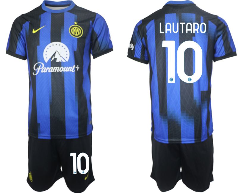 Men 2023-2024 Club Inter Milan home blue 10 Soccer Jersey